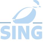 Logo des SING-Projekts. Oben ist ein Vogel abgebildet. Darunter steht SING.