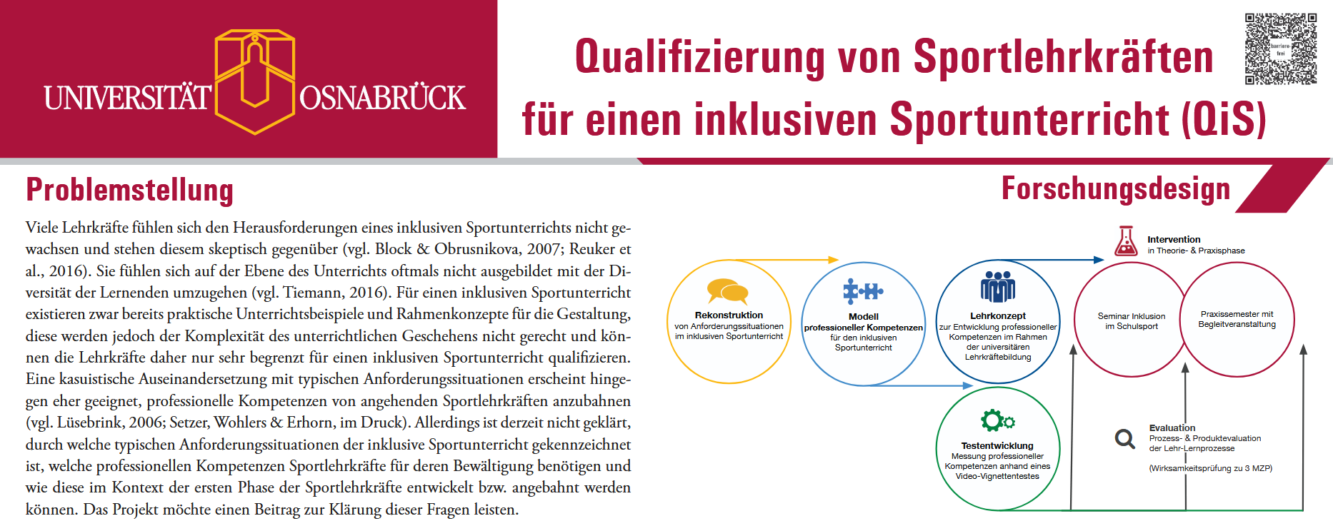 Die Grafik zeigt einen Ausschnitt aus der Präsentation des Projekts QiS.